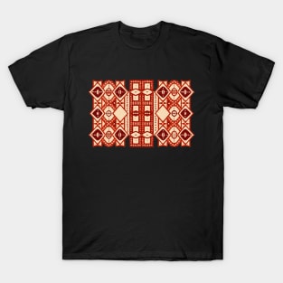 New african abstract textile patterns - Reds T-Shirt